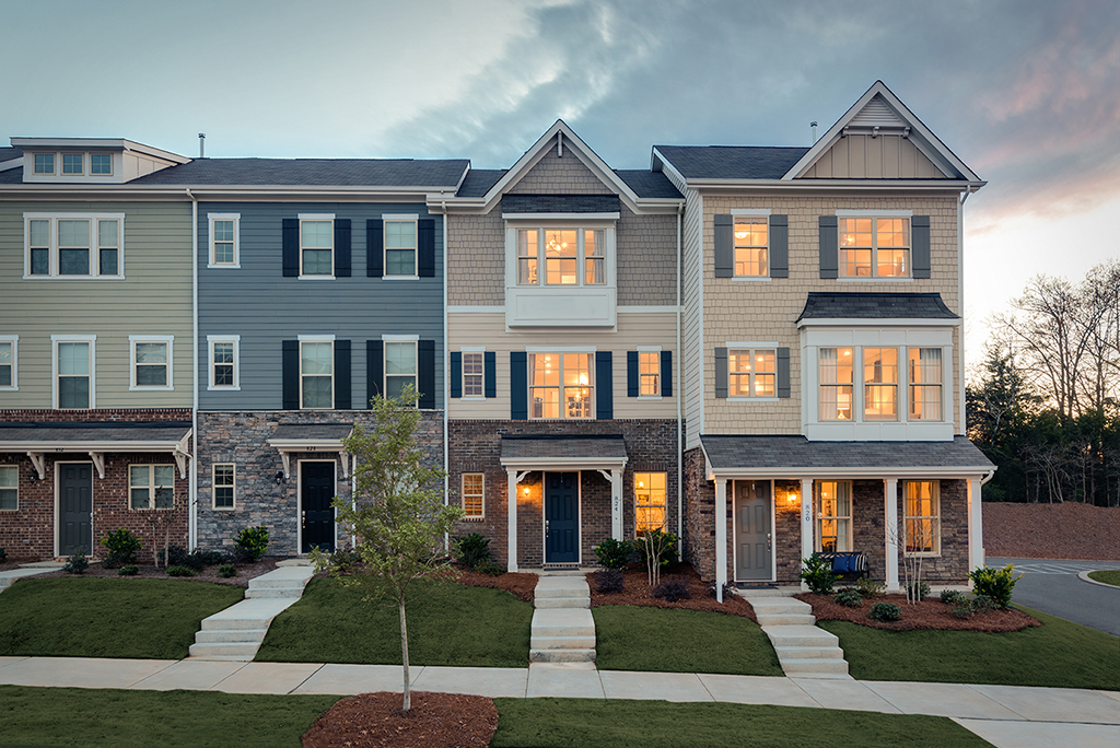 A large building with many windows.